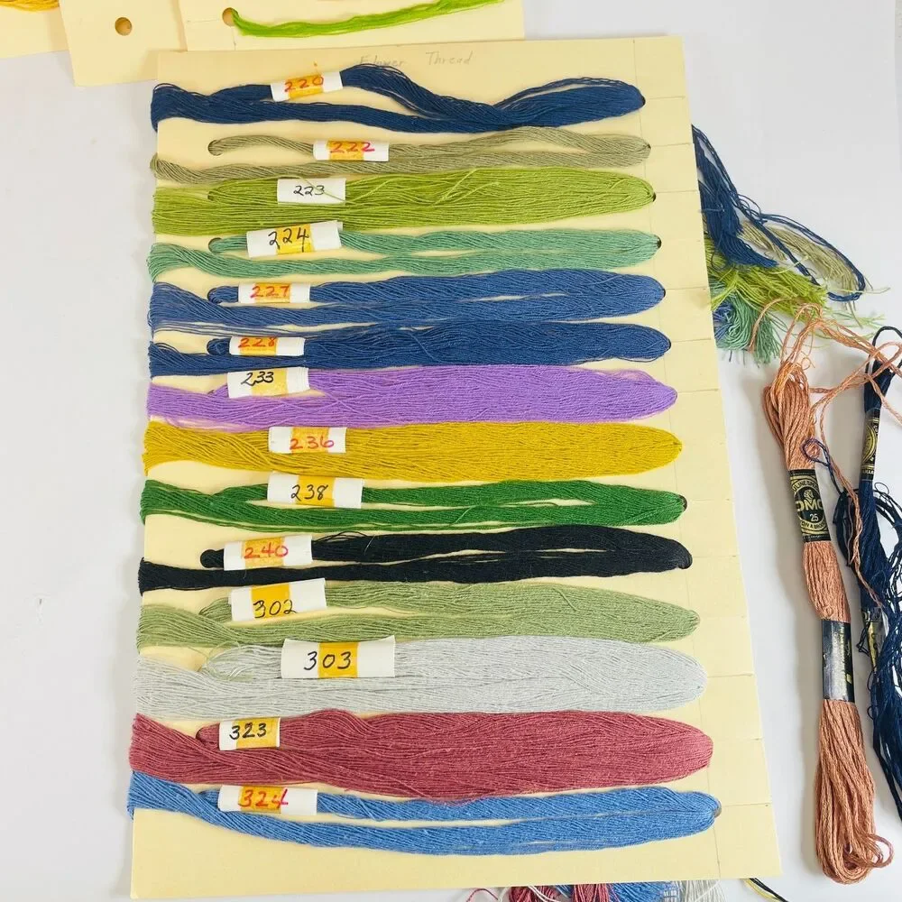 LOT 140 Vintage Embroidery Floss Skeins Assorted Colors DMC & More Craft Thread